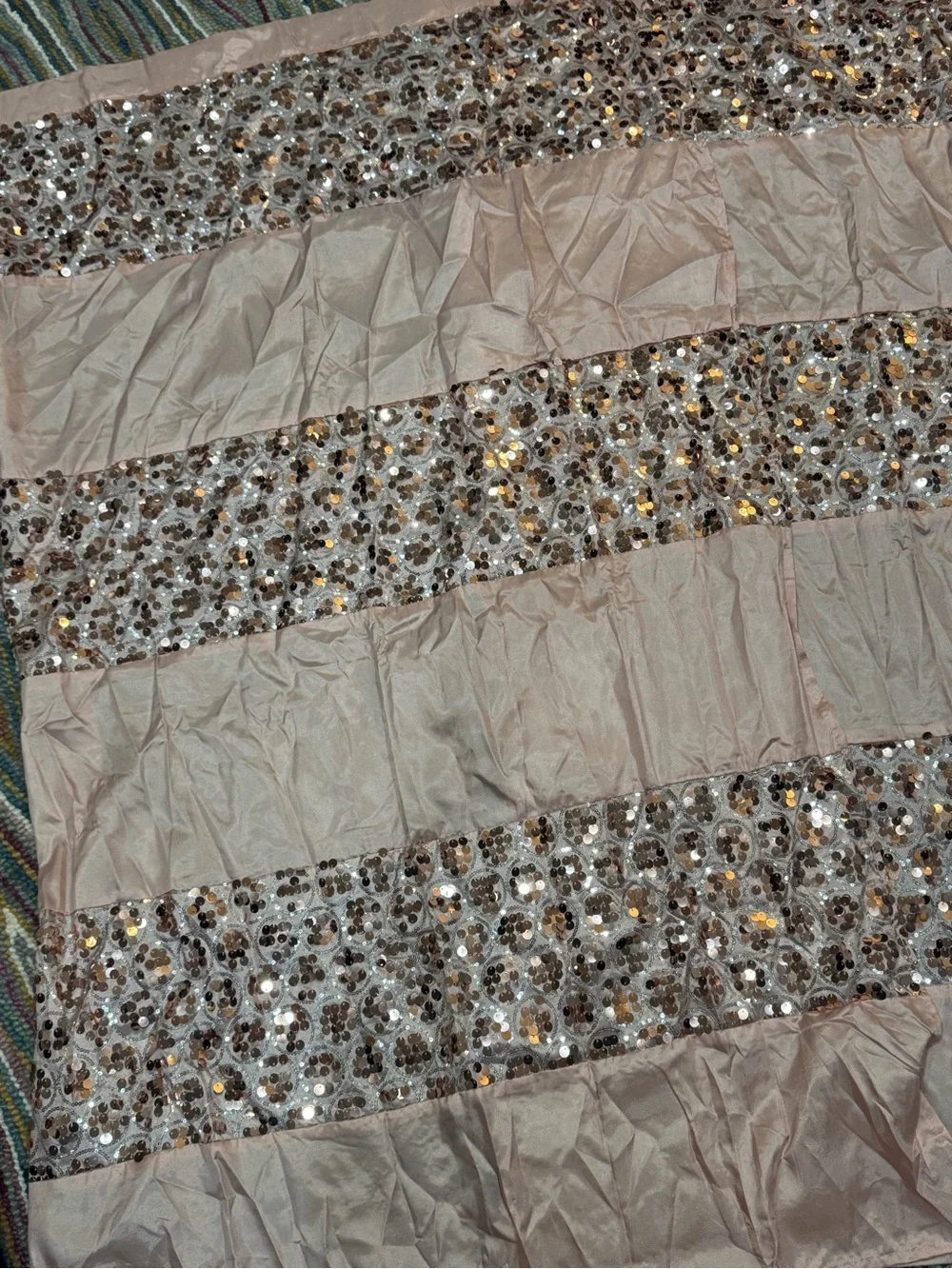 🪩🩰 SET OF 2 panels Blush Pink Sequin Panel Window Curtain‎ Bath Sinatra 🩰🪩
